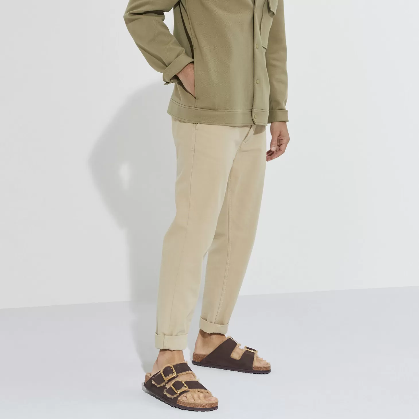 Best Sale Arizona Bold Shearling Heren Twee Riemen